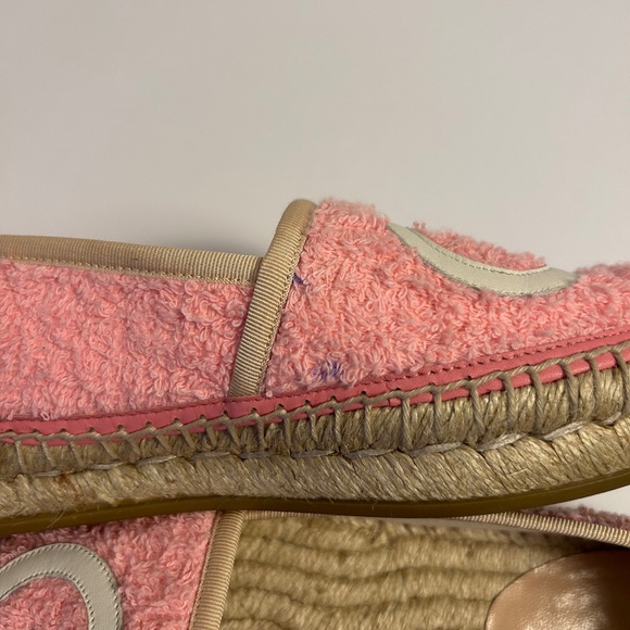 Gucci Dusty Pink Interlocking G Logo Terrycloth Espadrilles Size 6.5 Luxury! - Picture 5 of 12